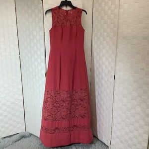 New Aidan Mattox formal lace maxi dress gown size 4